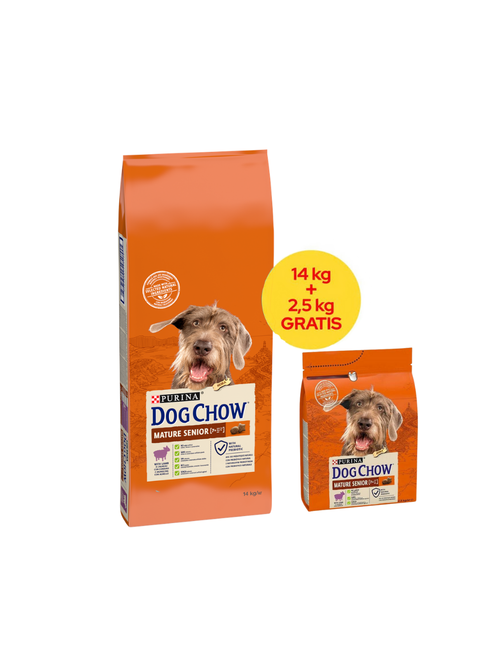 PURINA Dog Chow Mature Senior Lamb 14kg + 2,5kg