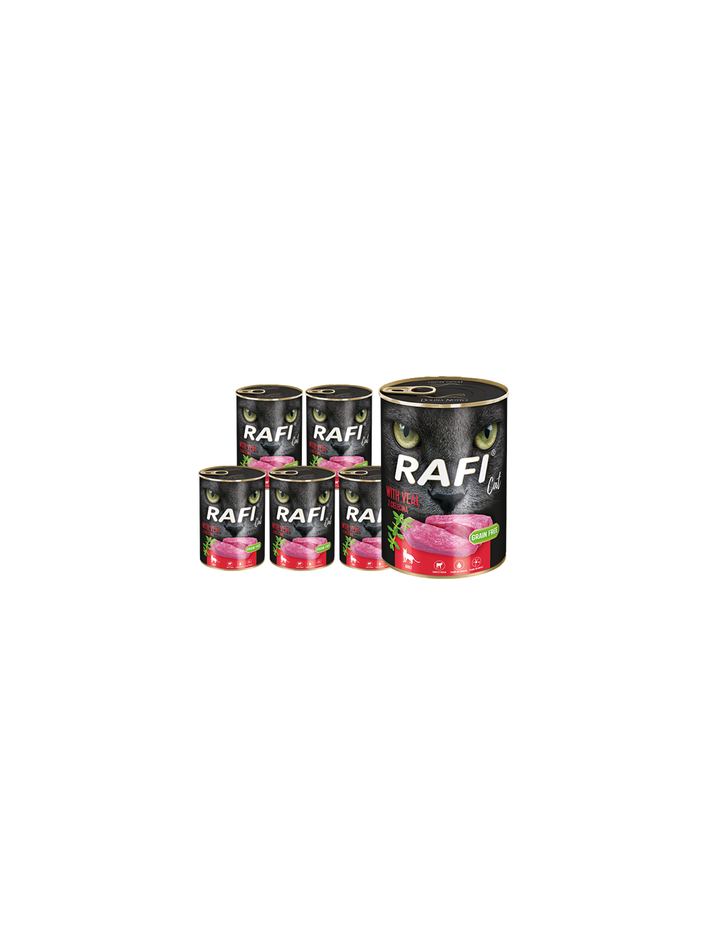 RAFI Cat Adult z cielęciną 12 x 400g