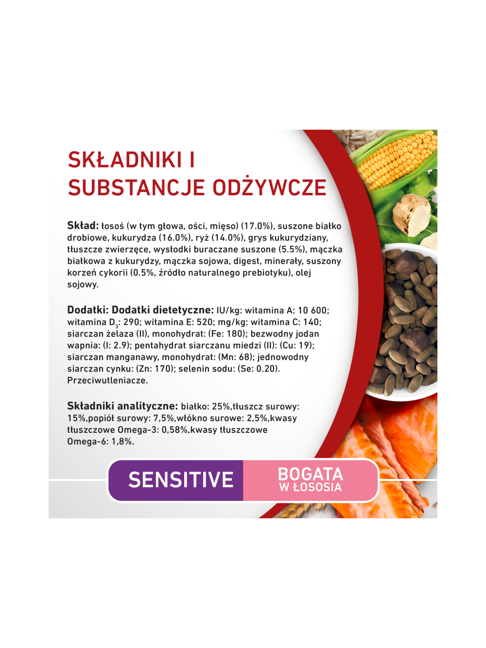 PURINA ONE Sensitive Medium/Maxi Karma dla dorosłych psów bogata w łososia z ryżem 4x2,5 kg