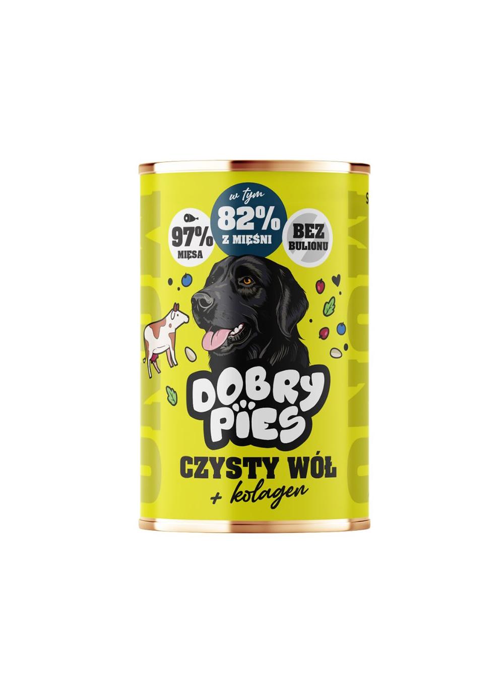 Dobry Pies Mono Wołowina z kolagenem 400g
