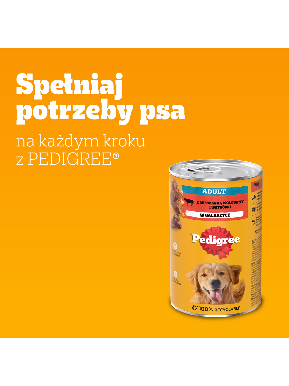 PEDIGREE Adult puszka 1200g - mokra karma pełnoporcjowa dla dorosłych psów, z wołowiną w galaretce