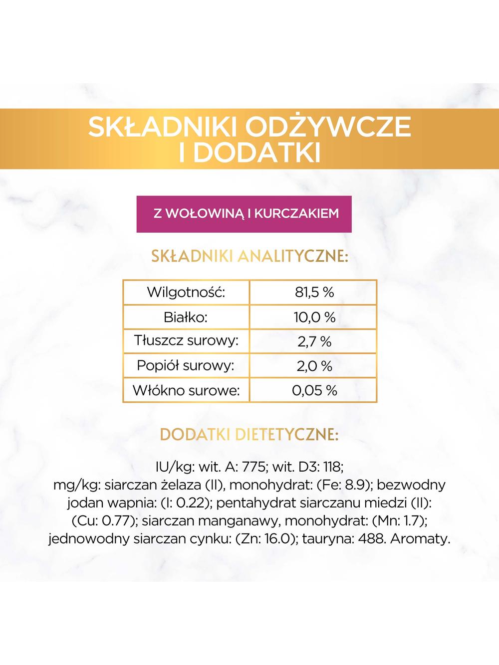 Purina Gourmet Gold z wołowiną i kurczakiem w sosie 48x85g