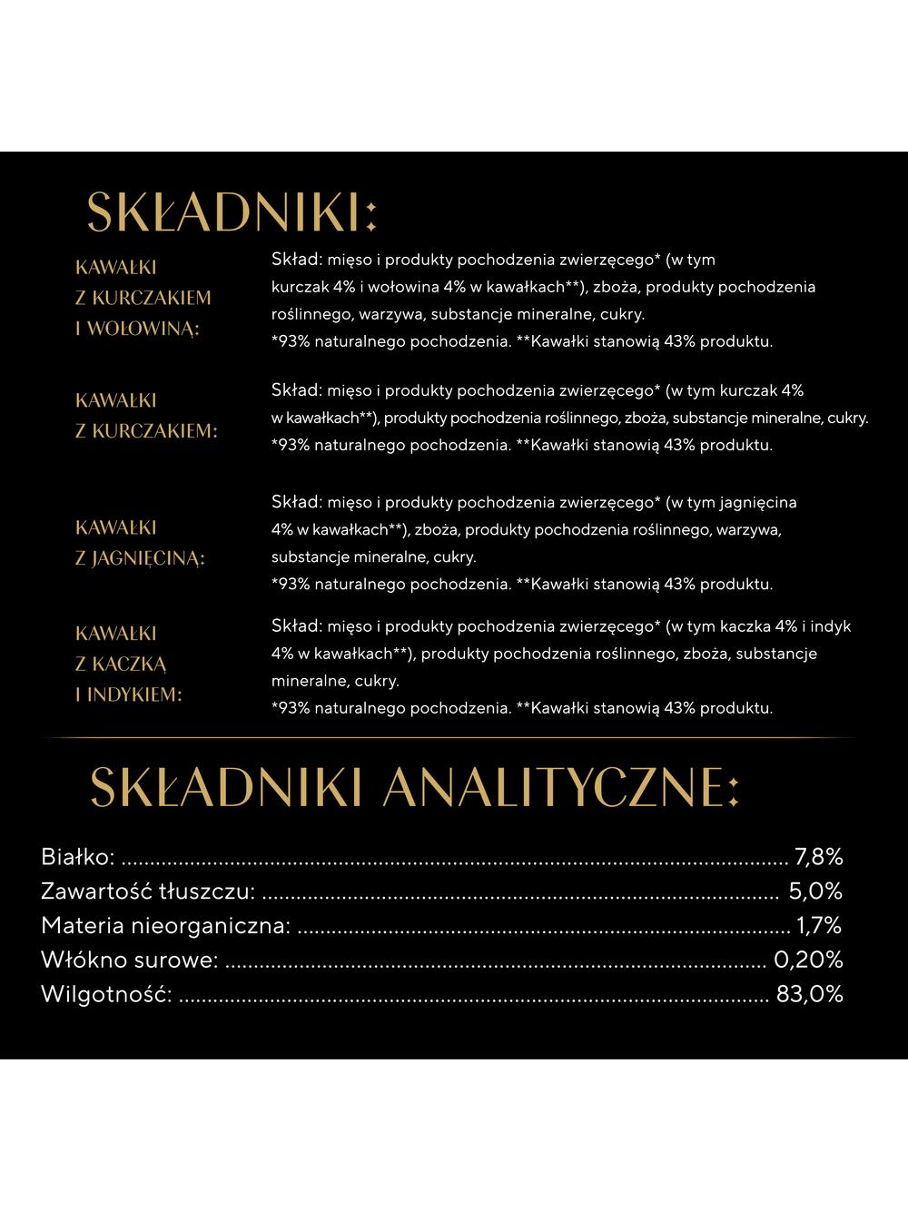 SHEBA saszetka 4x85g Selection in Sauce Soczyste Smaki - mokra karma dla kotów w sosie (z wołowiną, z jagnięciną, z kurczakiem, z indykiem)