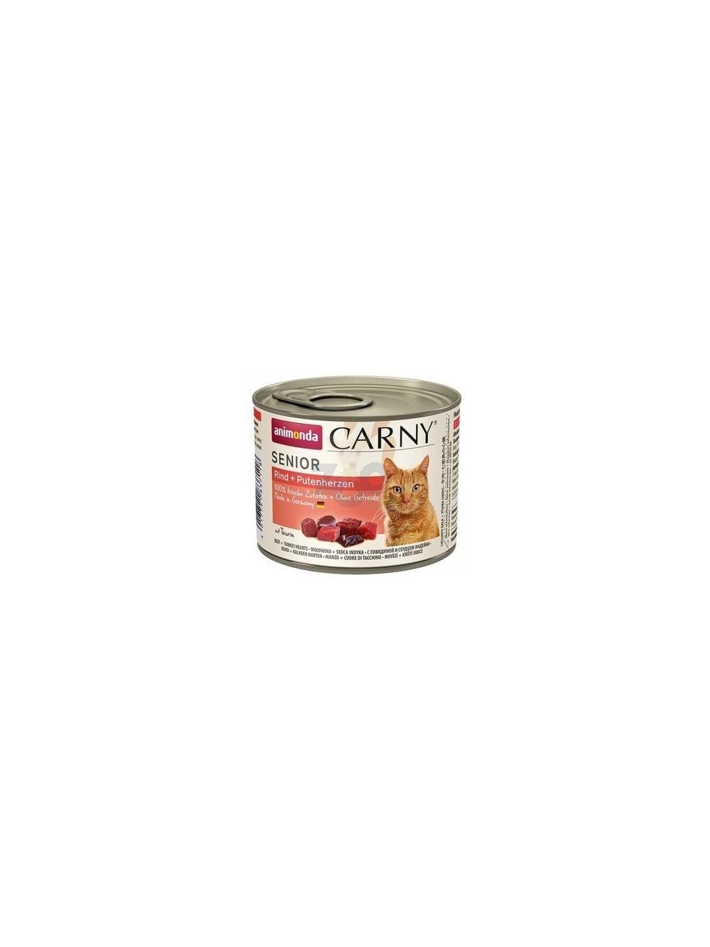 ANIMONDA Cat Carny Senior smak: wołowina i serca indyka 6 x 200g