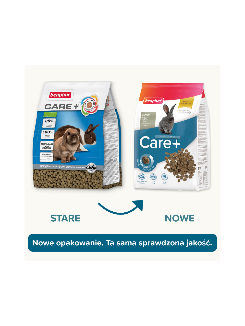BEAPHAR-Care+ Rabbit 1,5kg - karma Super Premium dla królików seniorów powyżej 6lat