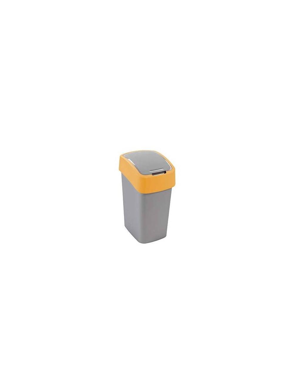 Curver Kosz na śmieci "FLIP BIN" 9L Srebrny/pomarańczowy