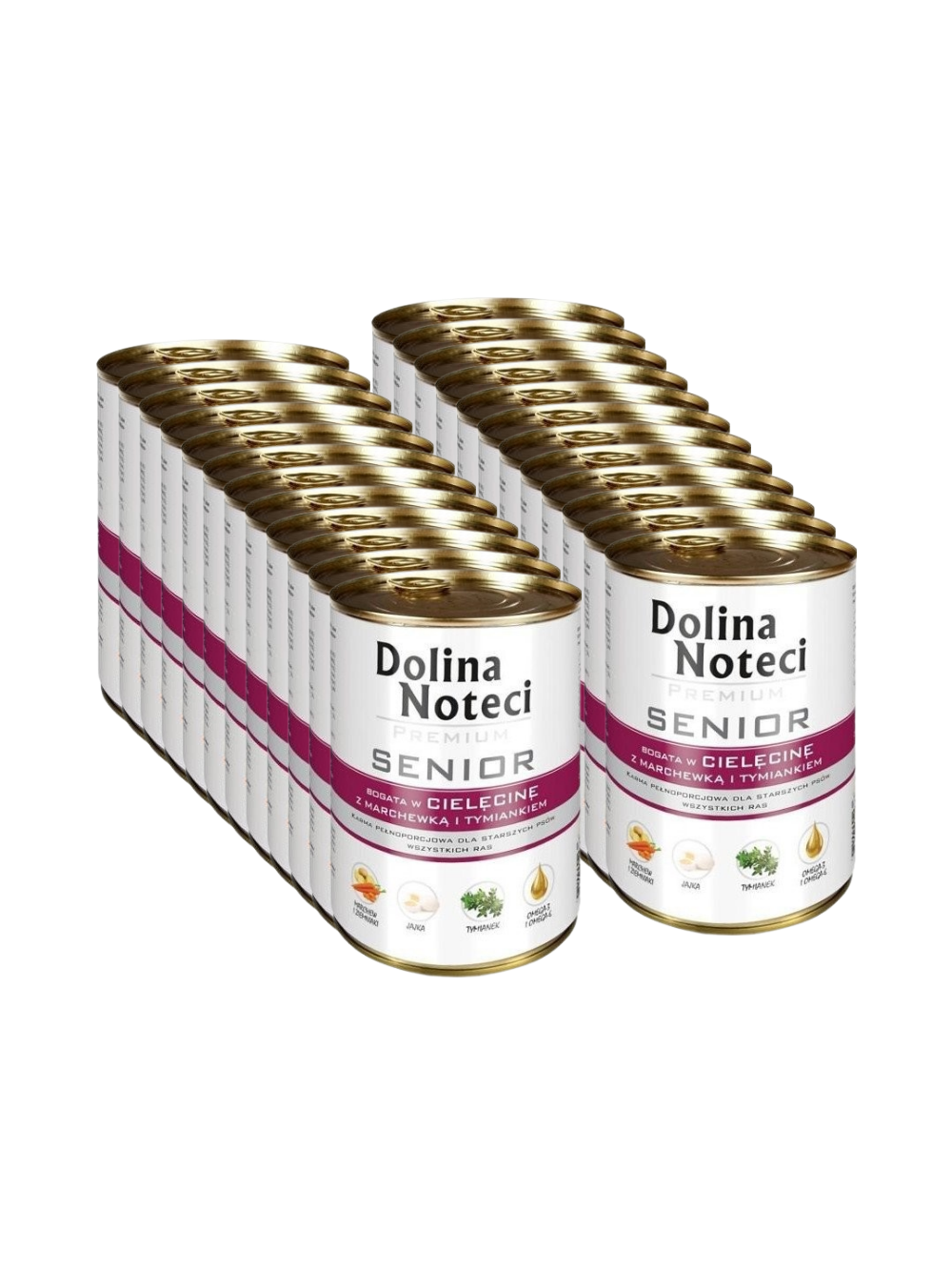 Dolina Noteci PREMIUM Senior bogata w cielecinę, marchew i tymianek 24x400g