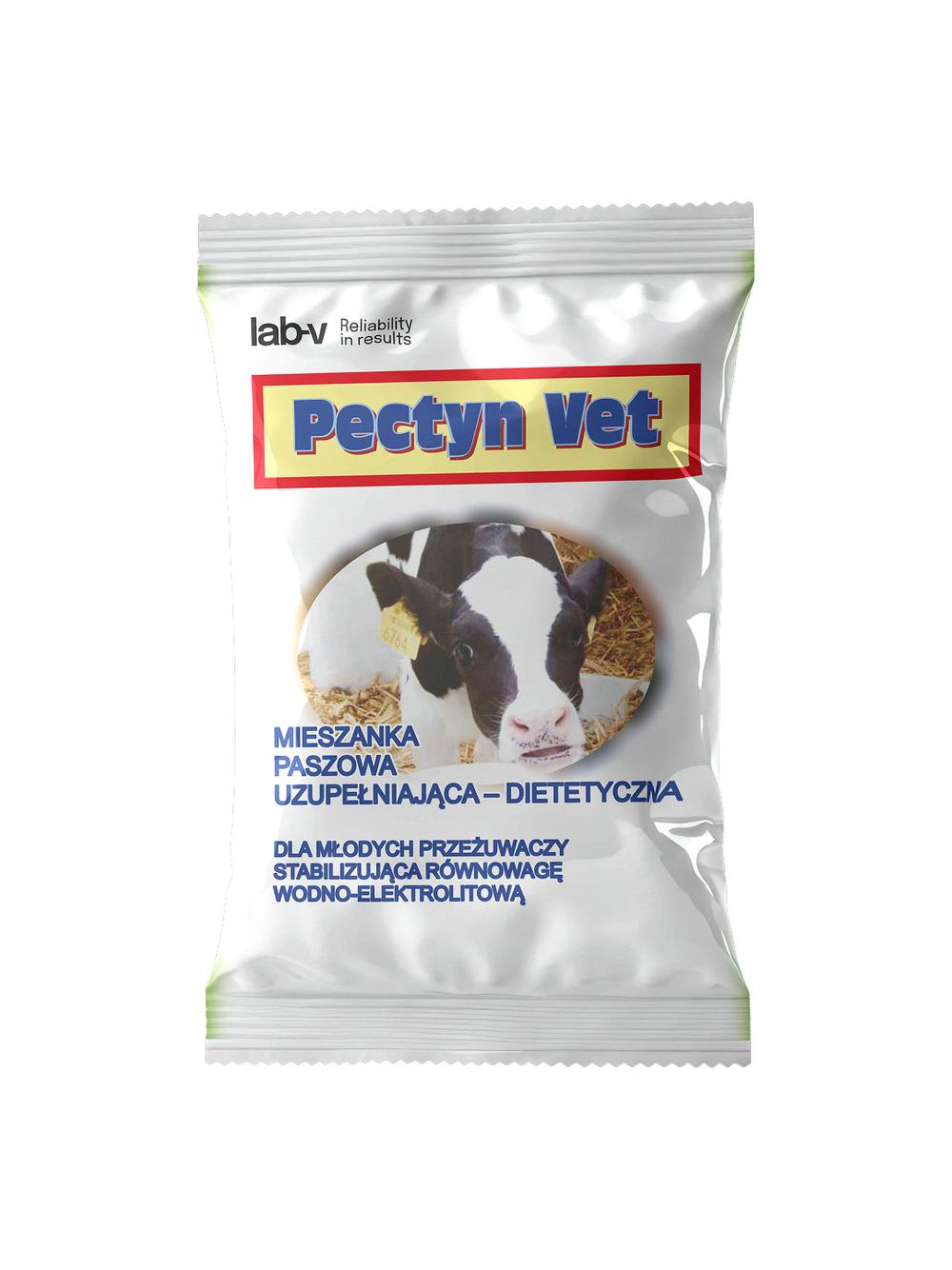 Lab-v Pectyn Vet - Mieszanka Paszowa Uzupełniająca Dietetyczna Dla Młodych Przeżuwaczy Stabilizująca Równowagę Wodno-Elektrolitową 100g