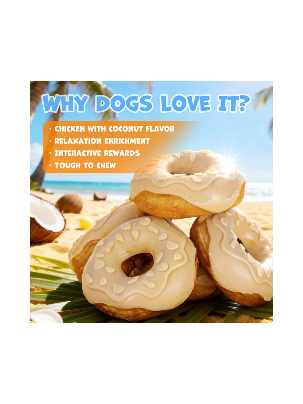 WILD FARM donut kolagenowy z kurczakiem i kokosem 7cm 50g przysmak dla psa