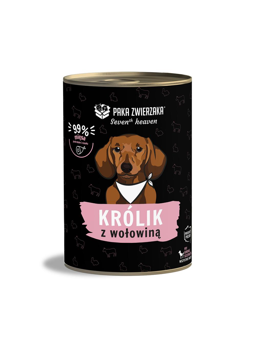Paka Zwierzaka - Seventh heaven - Królik z wołowiną (rabbit & beef) 400g