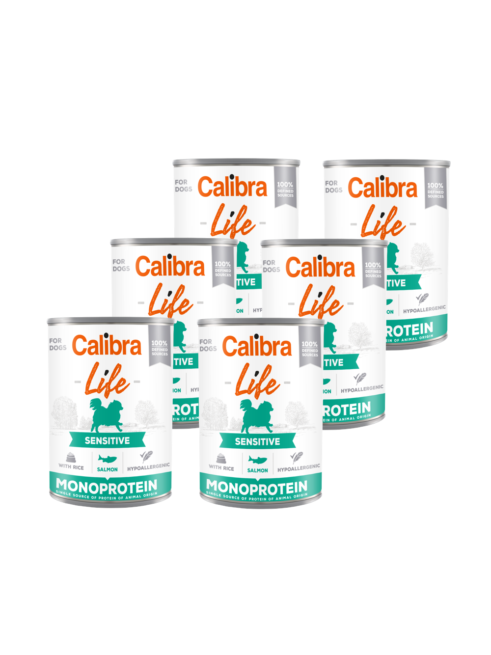 CALIBRA Dog Life Sensitive Salmon with rice 6x400g