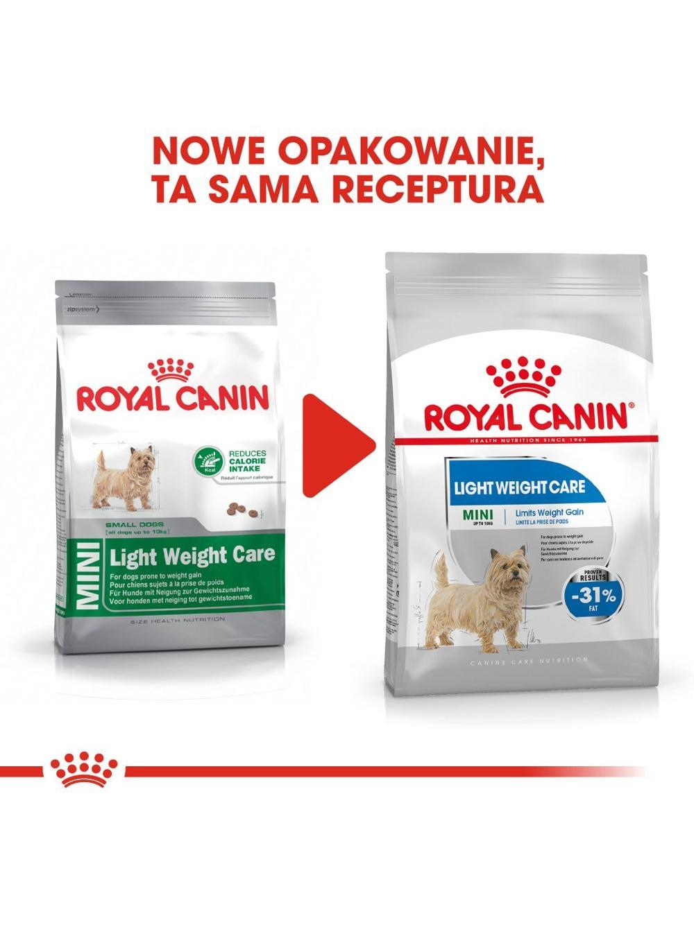 ROYAL CANIN CCN Mini Light Weight Care 8kg + niespodzianka dla psa GRATIS!