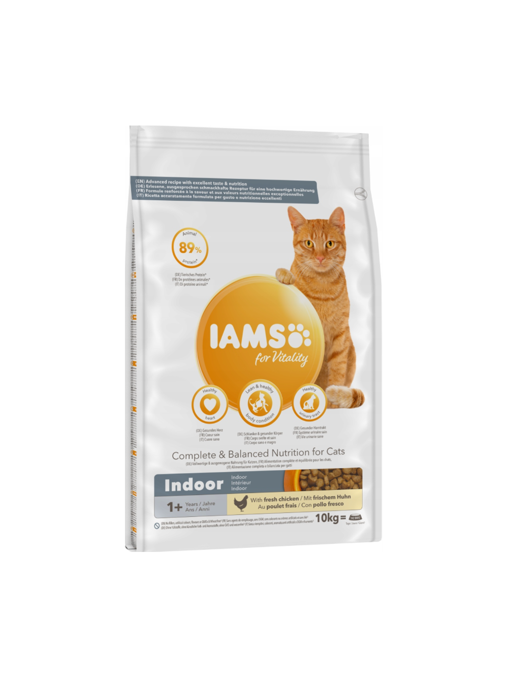 IAMS-Sucha karma for Vitality Indoor dla dorosłych i starszych kotów niewychodzących z domu, kurczakiem 10kg
