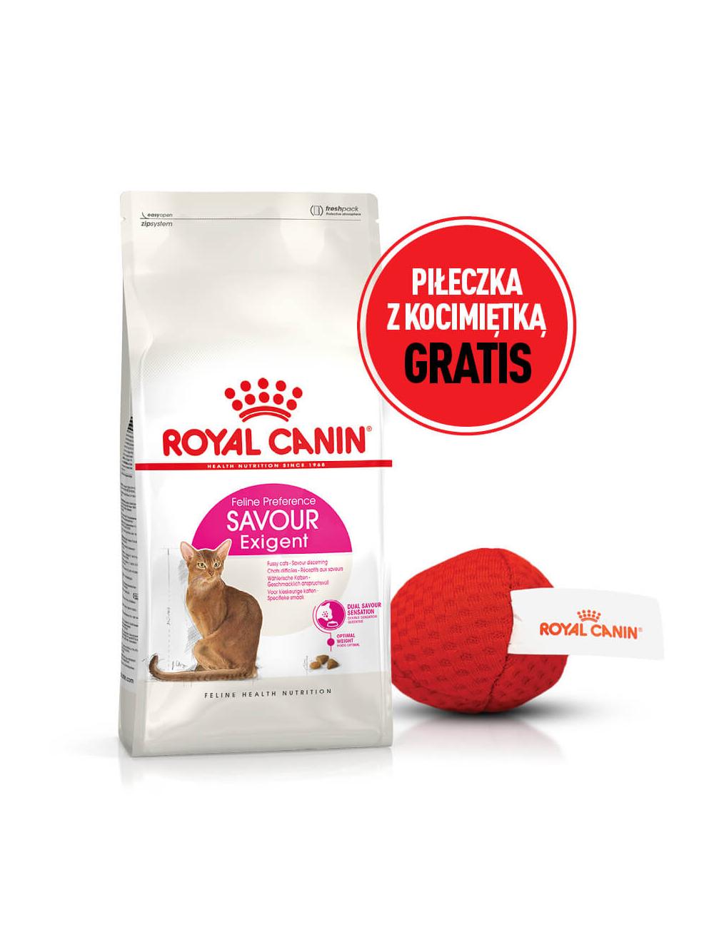 ROYAL CANIN  Exigent Savour 35/30 Sensation 10kg karma sucha dla kotów dorosłych, wybrednych, kierujących się teksturą krokieta + Piłka dla kota GRATIS!