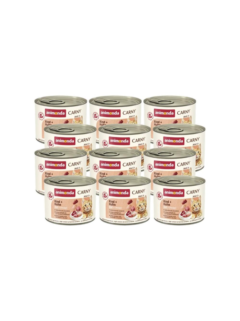 ANIMONDA Cat Carny Adult smak: wołowina i kurczak 12 x 200g
