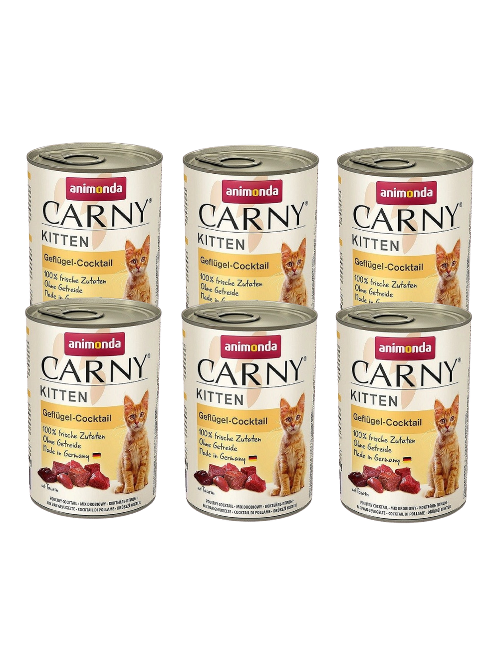 ANIMONDA Cat Carny Kitten smak: koktajl drobiowy 6x400g