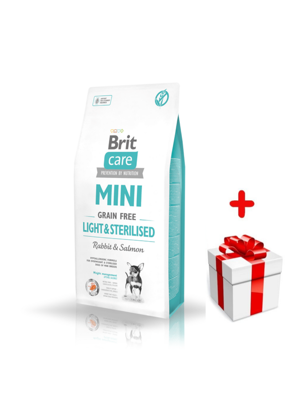 BRIT CARE Mini Grain-Free Light&Sterilised 400g + niespodzianka dla psa GRATIS!