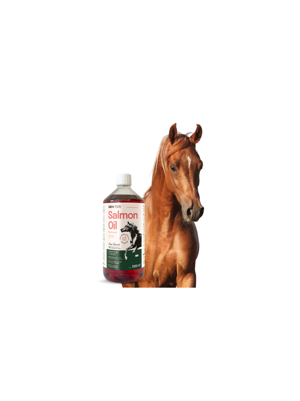 Lab-v Salmon Oil – 100% olej z łososia atlantyckiego dla koni 1000 ml