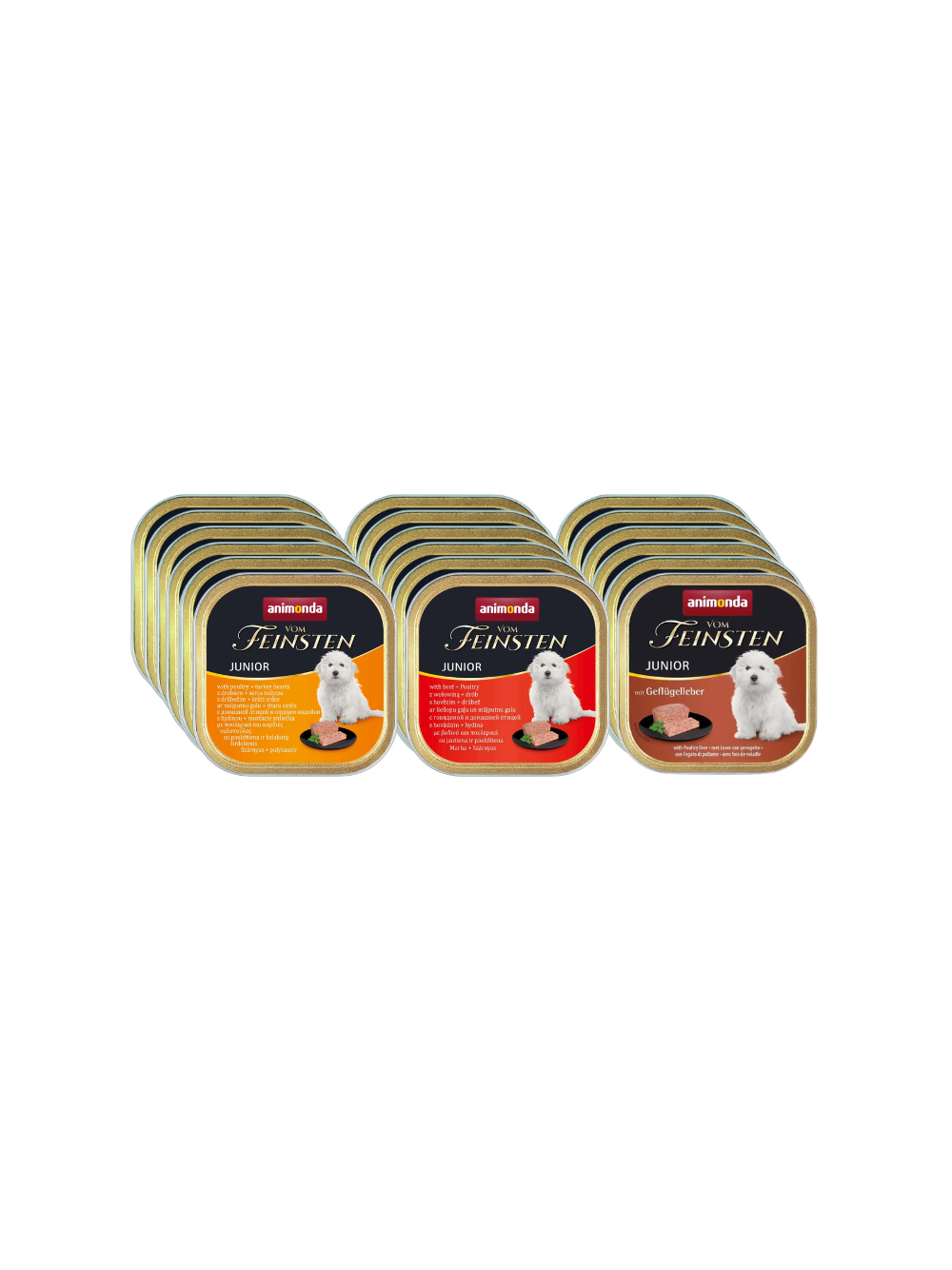 ANIMONDA Dog Vom Feinsten Junior mix 3 smaków 18x150g