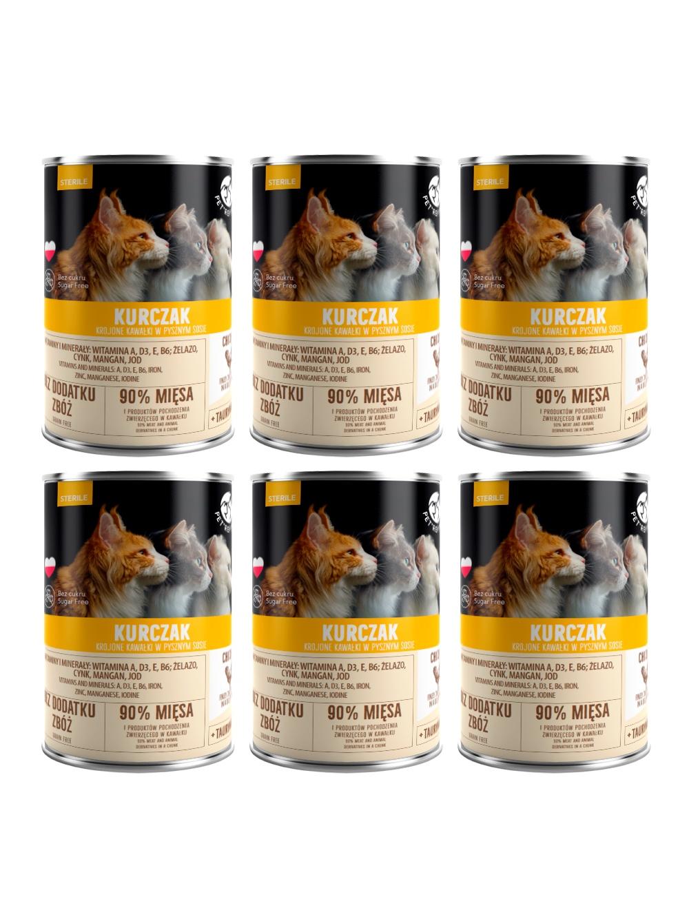 PetRepublic kawałki w sosie z kurczakiem(steril) 6x400g