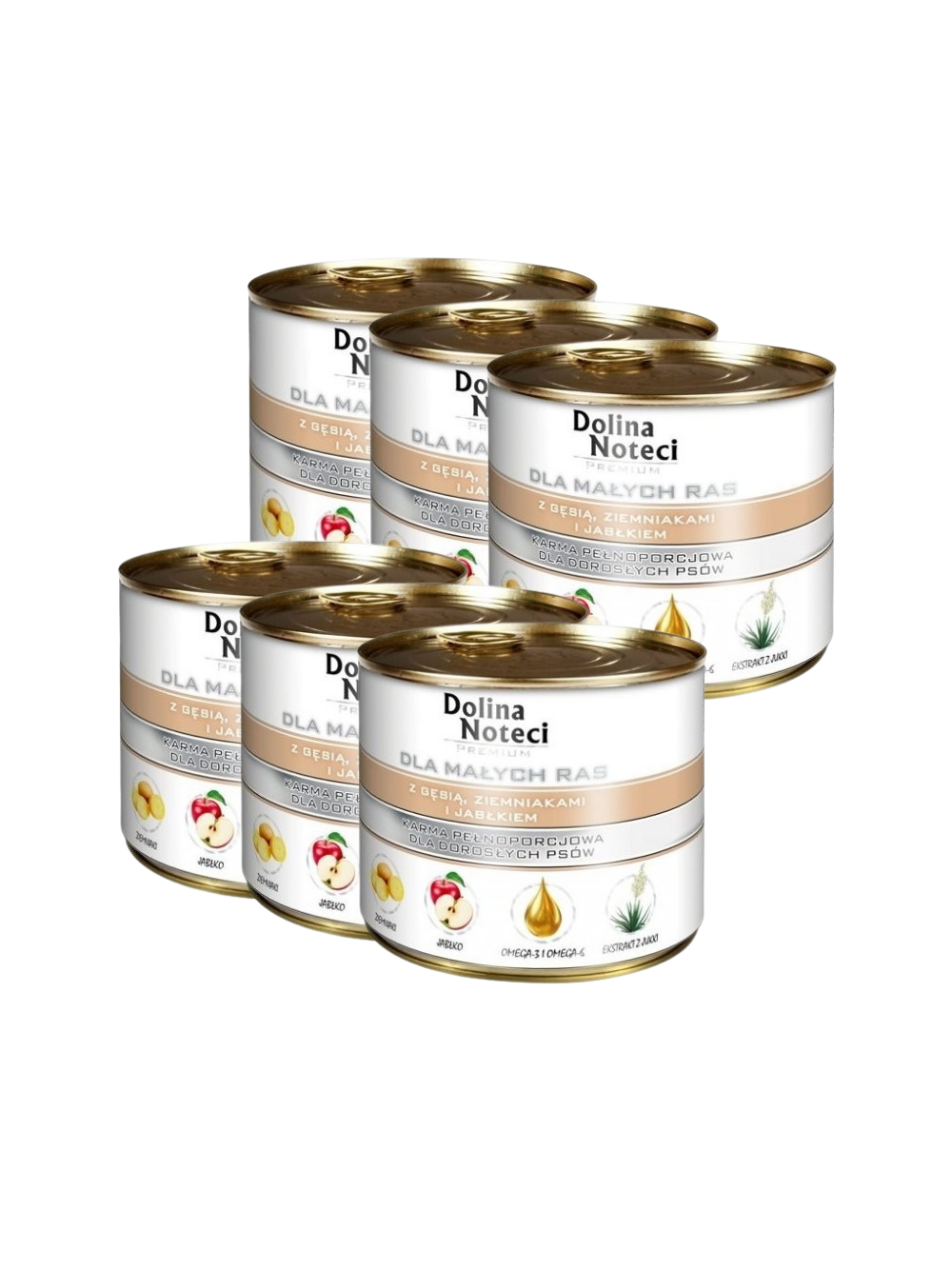 Dolina Noteci PREMIUM dla psów małych ras  z gęsią ziemniakami i jabłkiem 6x185 g