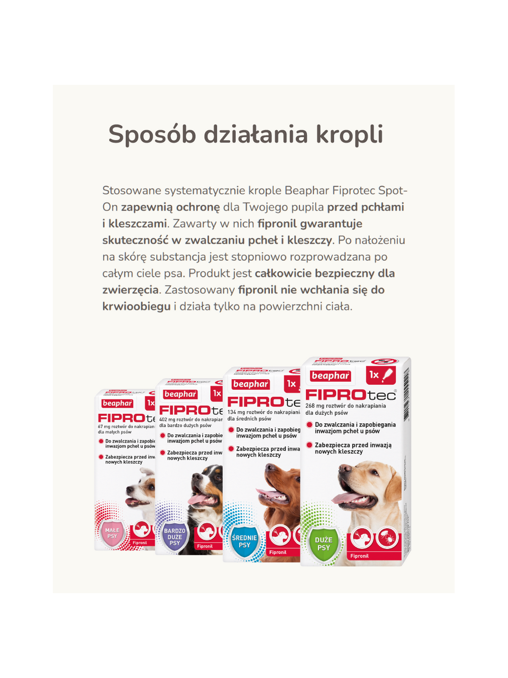 Fiprotec L dla psów od 20 do 40 kg  - 268mg