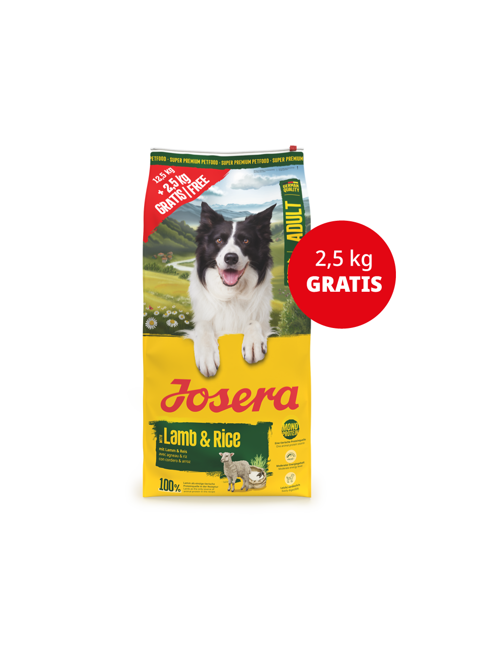 JOSERA Adult Lamb & Rice 12,5+2,5kg