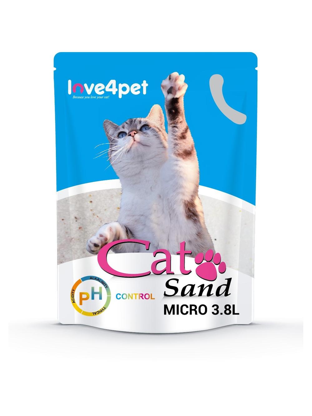 Żwirek Silikonowy dla Kota Cat Sand Micro - PH Control 3,8l  2+1 GRATIS!!! ( Zmienia kolor, aby sprawdzić wczesne oznaki choroby)