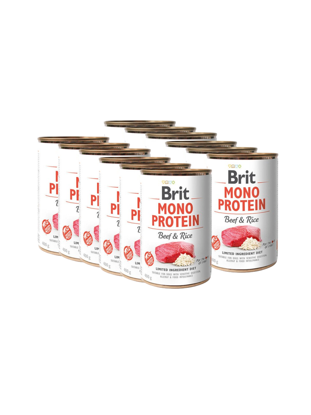 BRIT MONO PROTEIN BEEF & BROWN RICE 12x400g