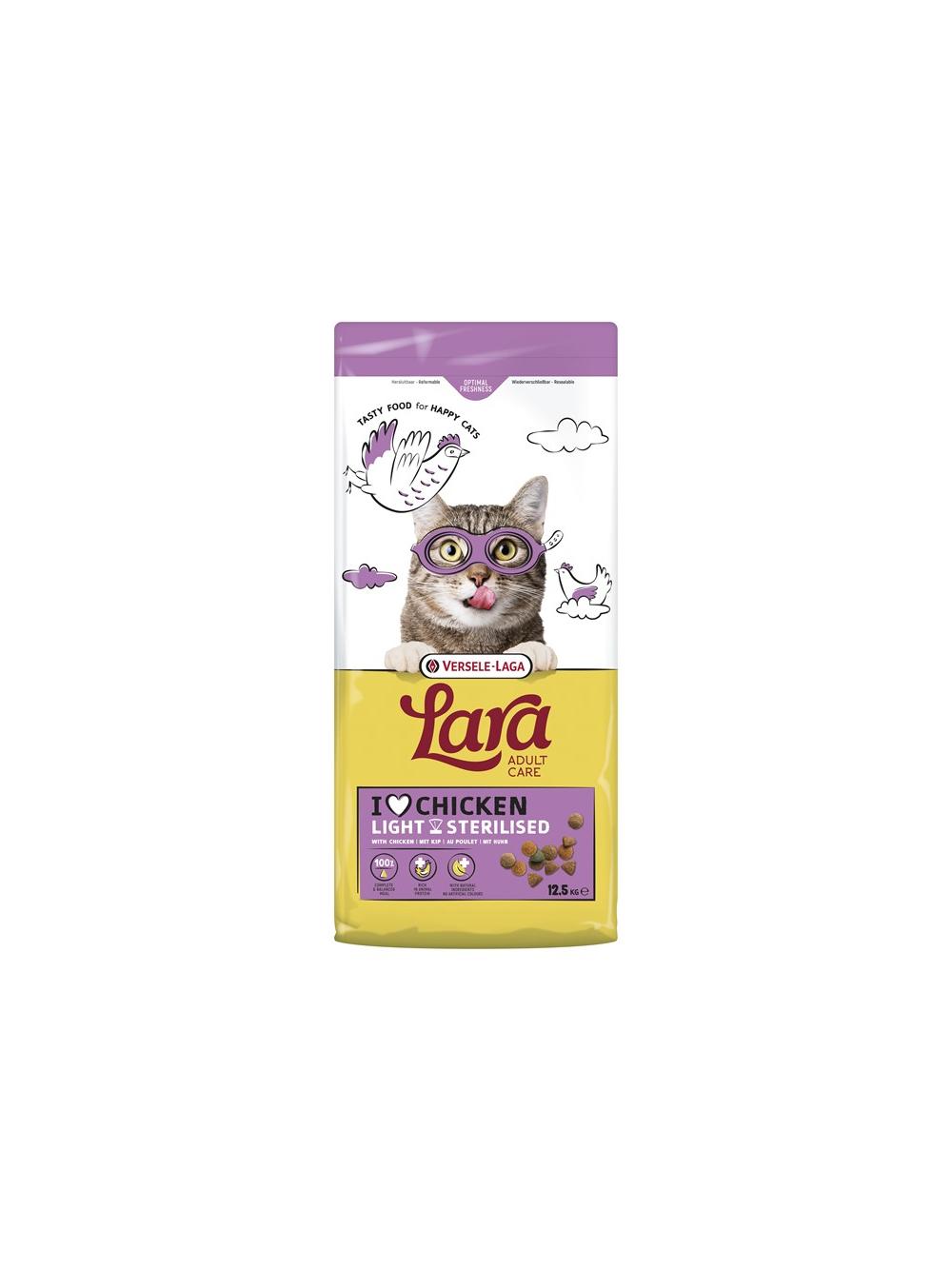 Versele-Laga Lara  Adult Light Sterilized 12,5kg - karma dla kotów sterylizowanych+ żwirek gratis