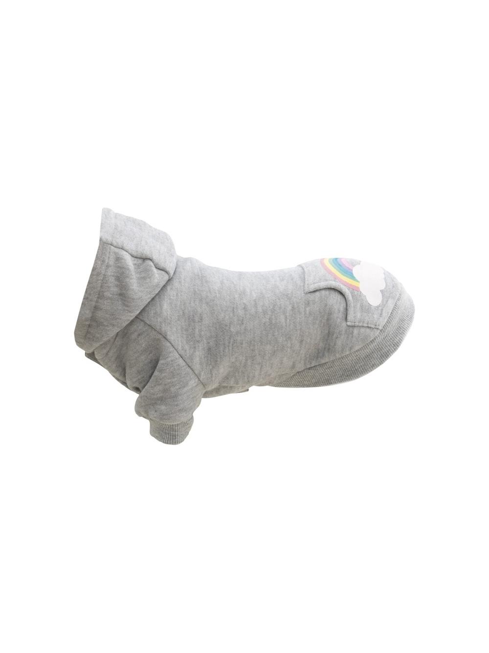 Rainbow Falls, bluza z kapturem, dla psa, jasnoszara, XS: 27 cm