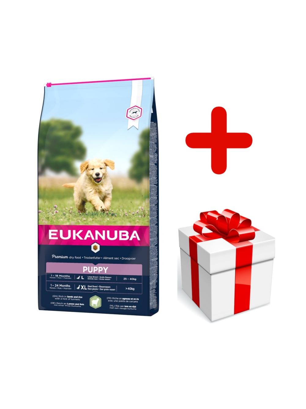 EUKANUBA Puppy&Junior Lamb&Rice Large Breeds 12kg + niespodzianka dla psa GRATIS!