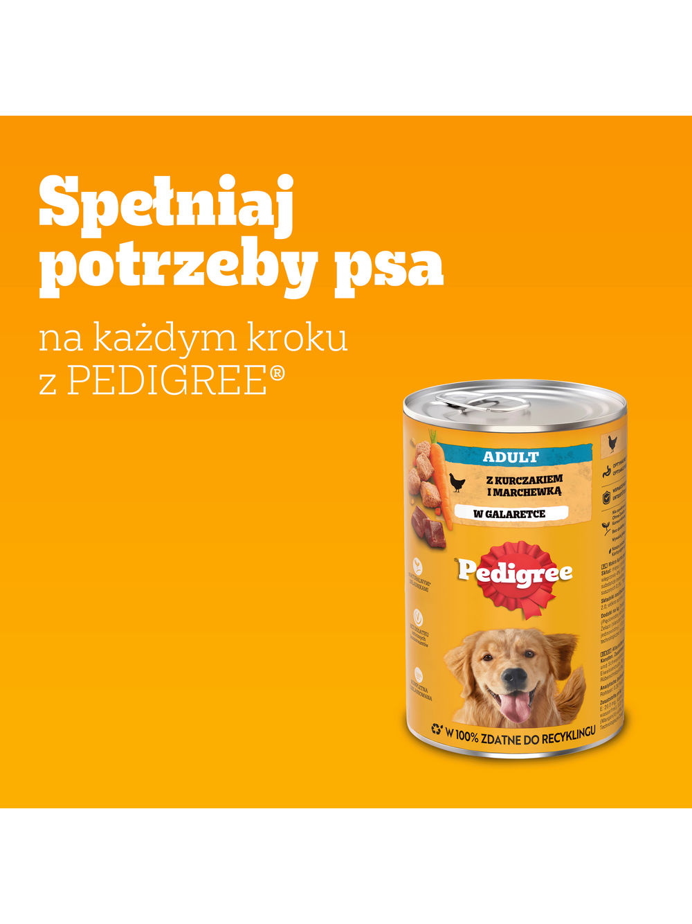 PEDIGREE Adult puszka 1200g - mokra karma pełnoporcjowa dla dorosłych psów, z kurczakiem w galaretce