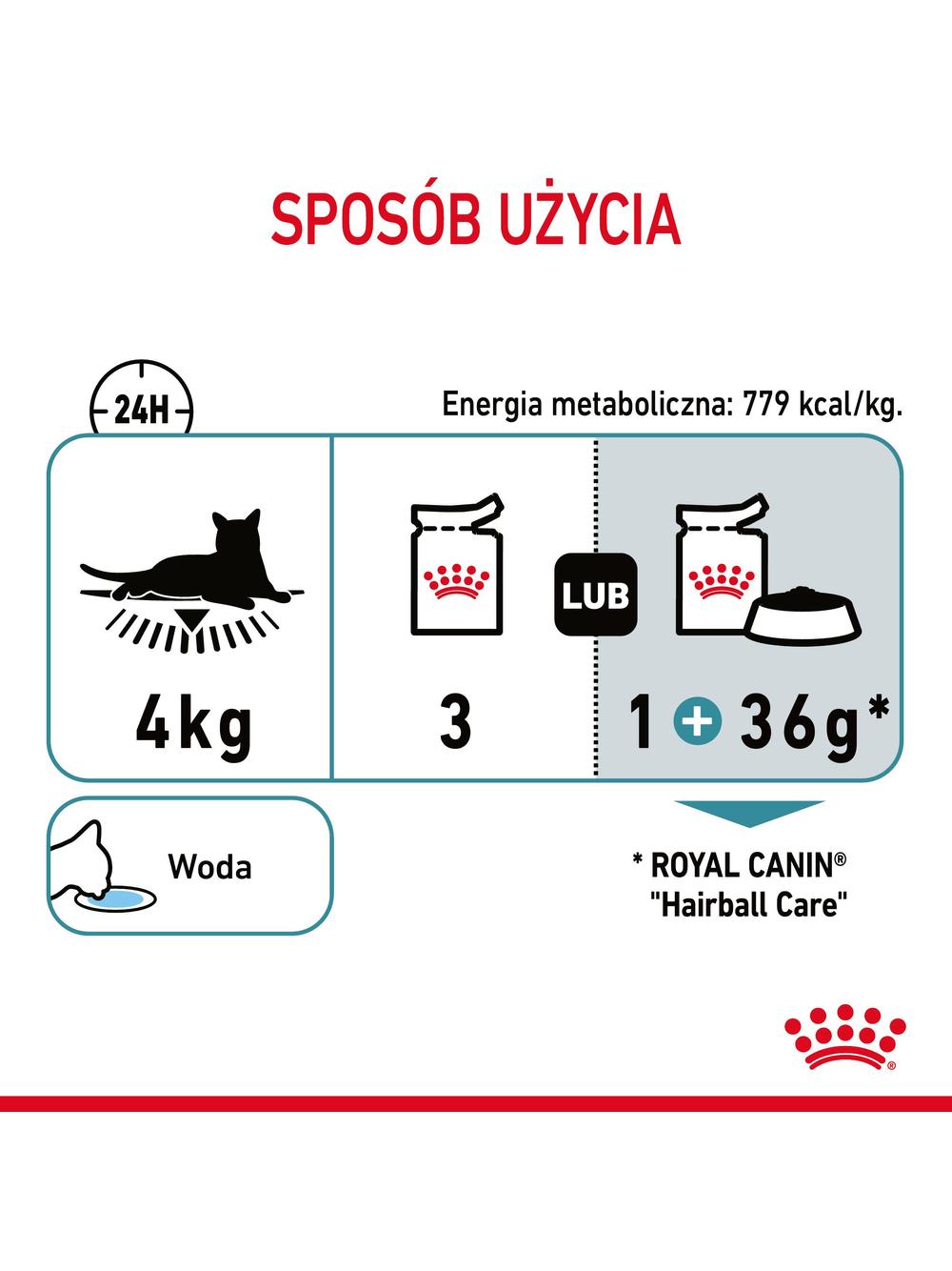 ROYAL CANIN  Hairball Care 12x85g karma mokra w sosie dla kotów dorosłych, eliminacja kul włosowych