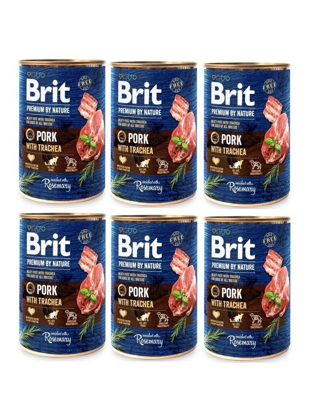 Brit Premium by Nature Pork with Trachea 6x400g