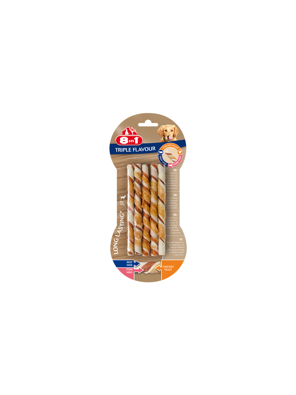 8in1 Triple Flavour Twisted Sticks 10 szt.
