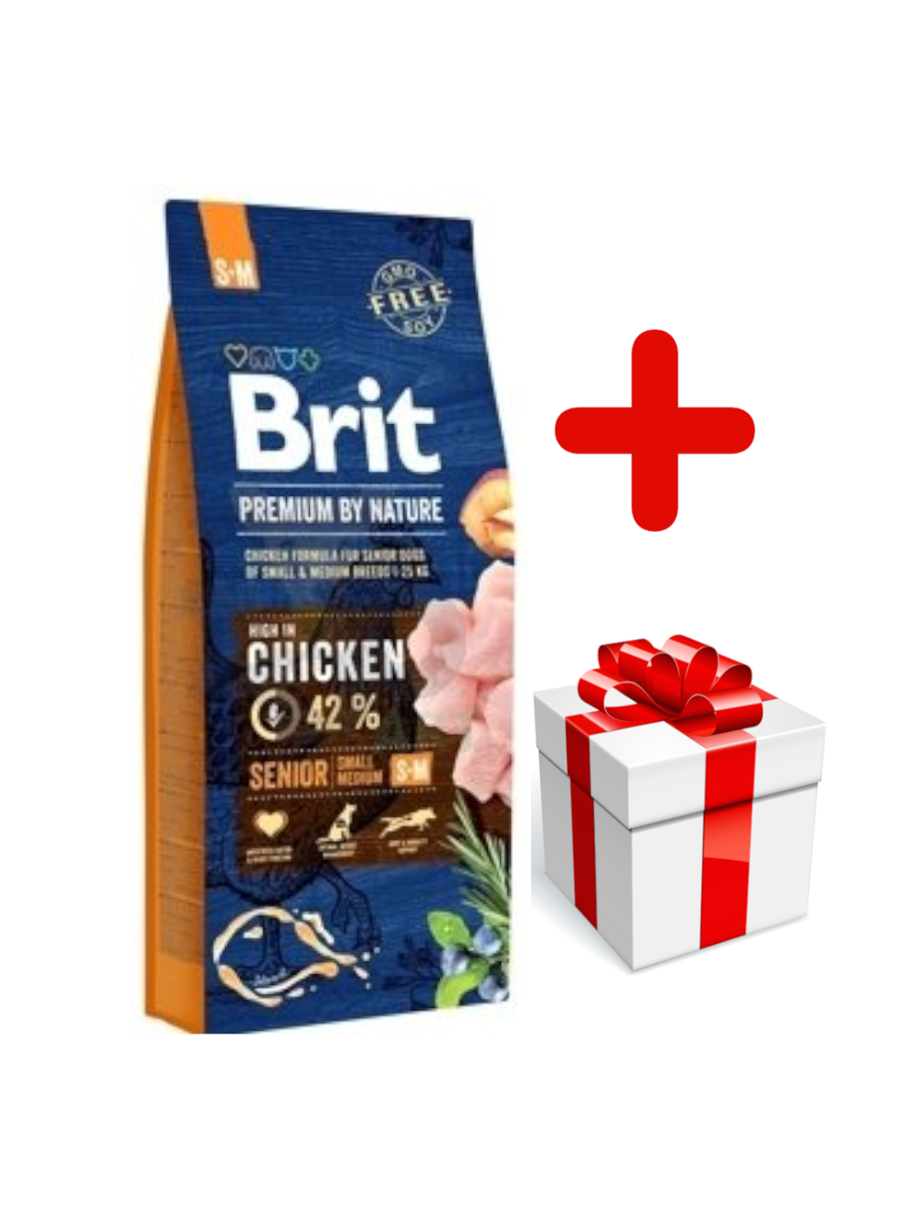 BRIT Premium By Nature Senior S+M 15kg + niespodzianka dla psa GRATIS!