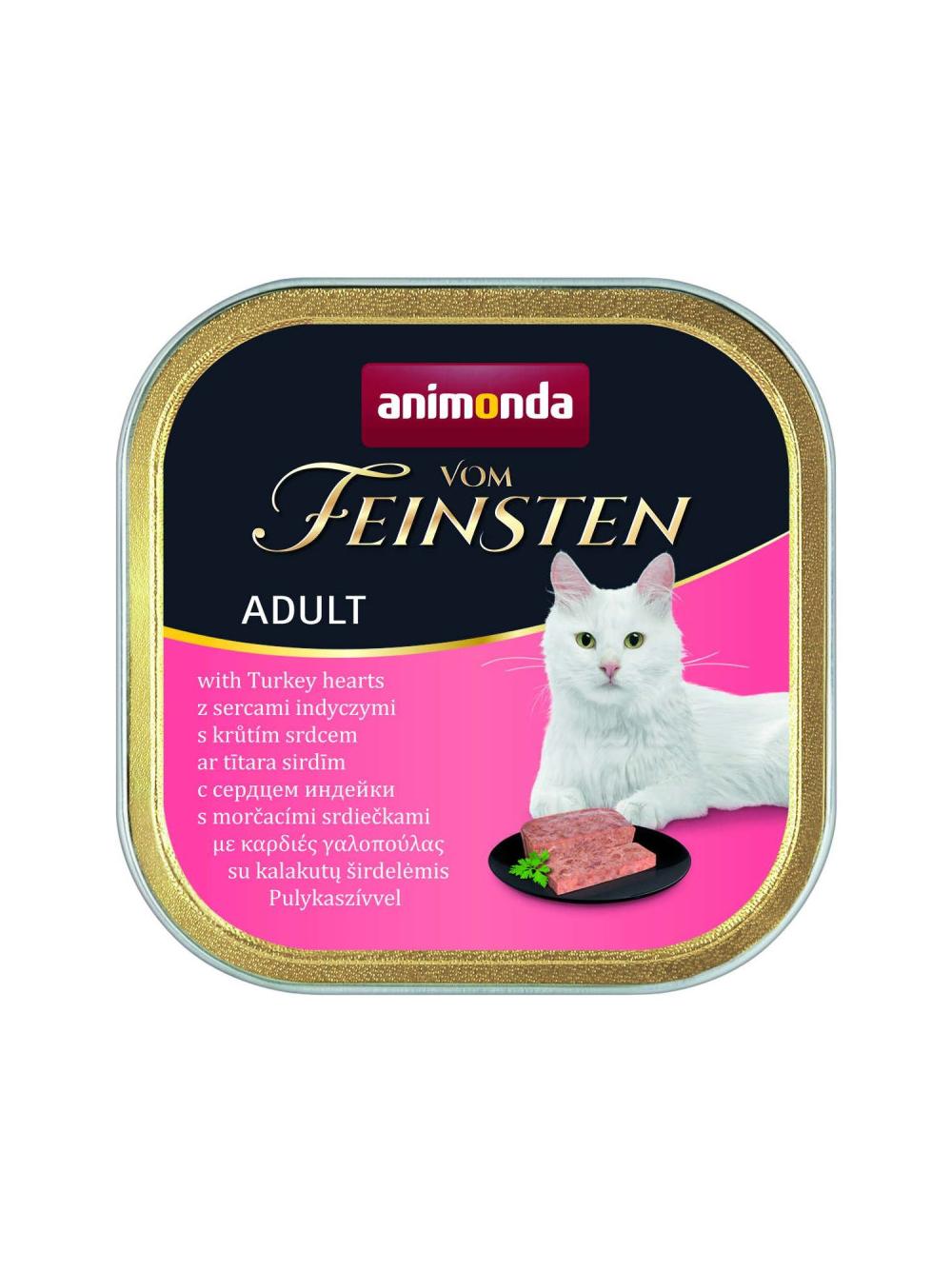 ANIMONDA Vom Feinsten Adult Cat smak: z sercami indyka 100g