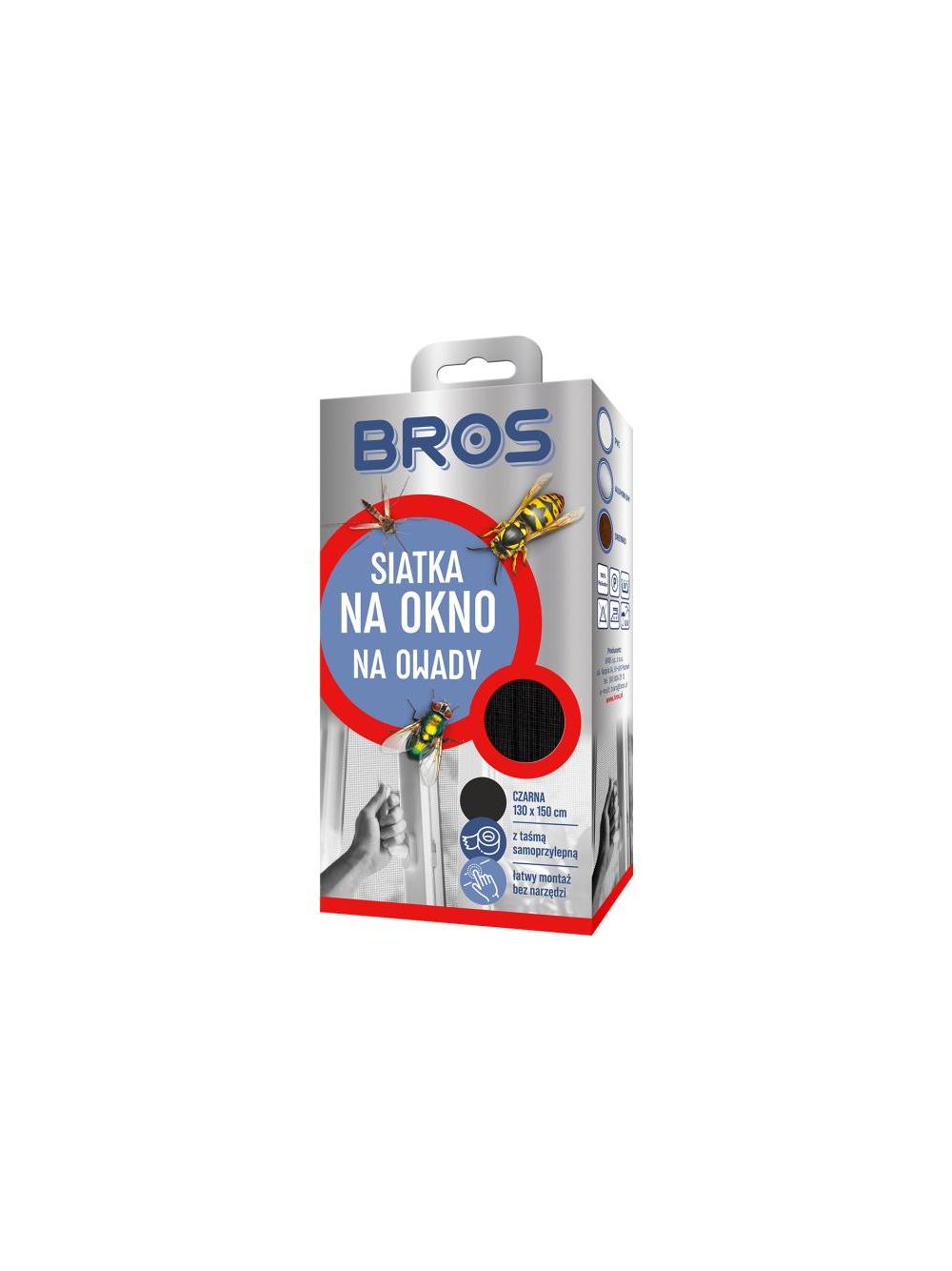 BROS - siatka na okno 130x150 czarna