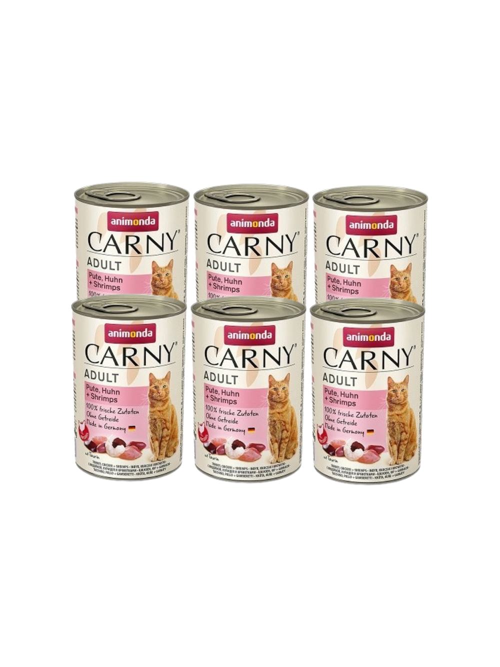 ANIMONDA Cat Carny Adult smak: indyk i krewetki 6 x 400g