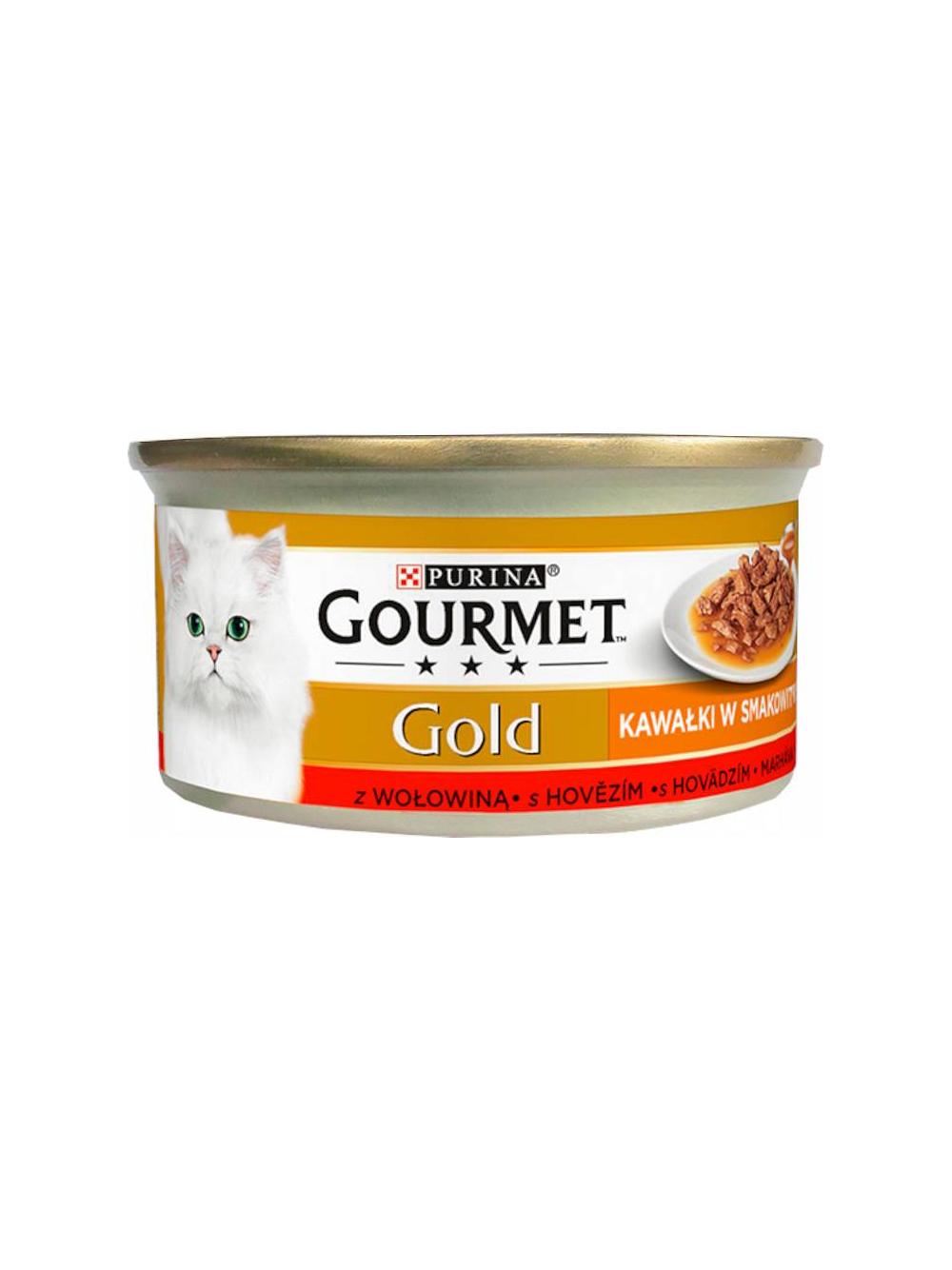 Purina Gourmet Gold Sauce Delight z wołowiną 24x85g