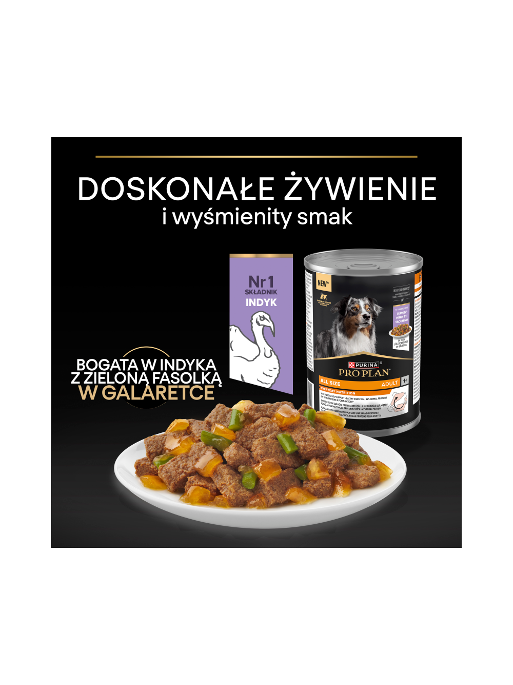 PRO PLAN Everyday Nutrition Adult Karma dla psów bogata w indyka w galaretce 3x400g (2+1 gratis)