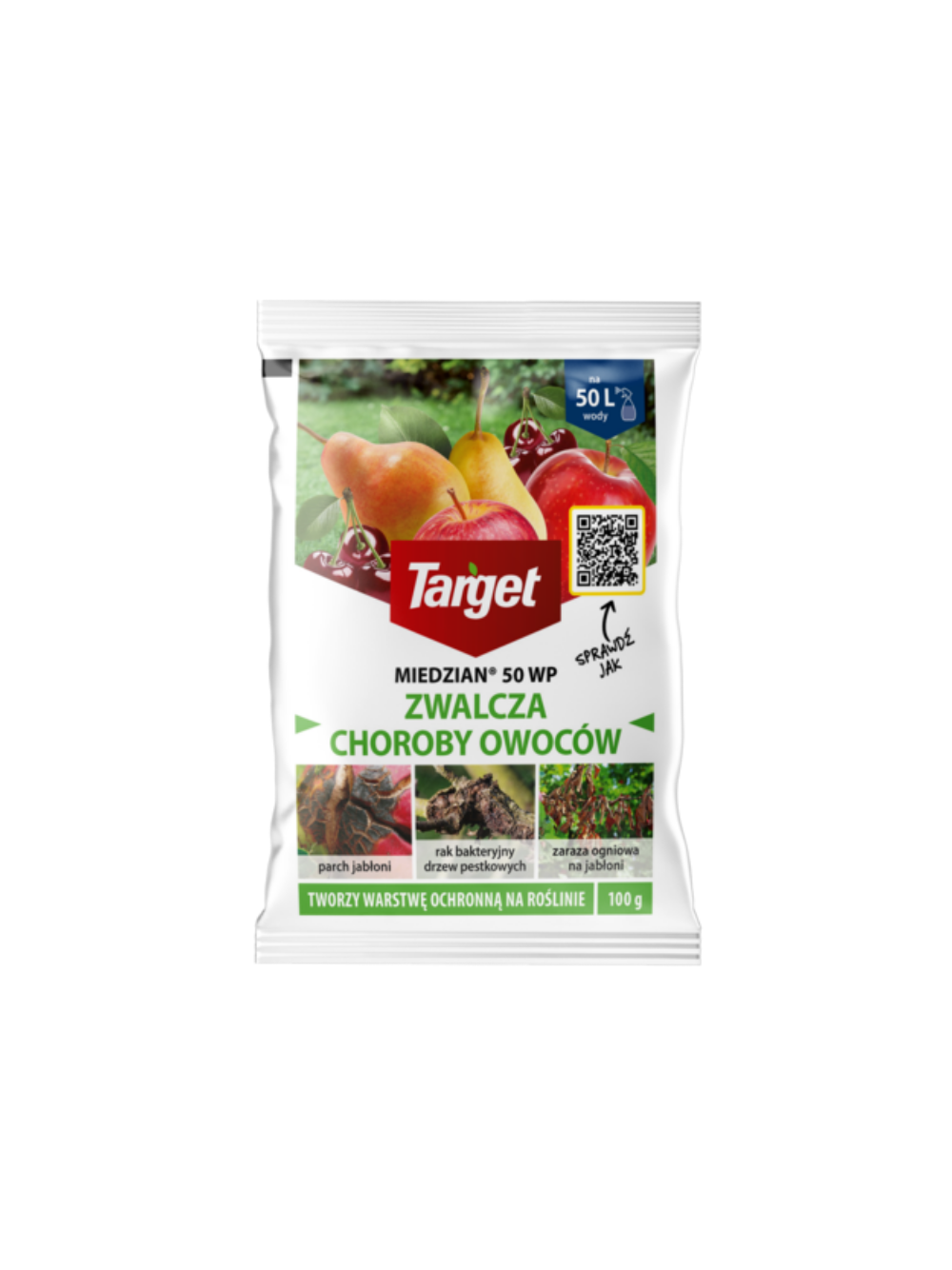 MIEDZIAN 50WP - WARZYWA, OWOCE 100 G