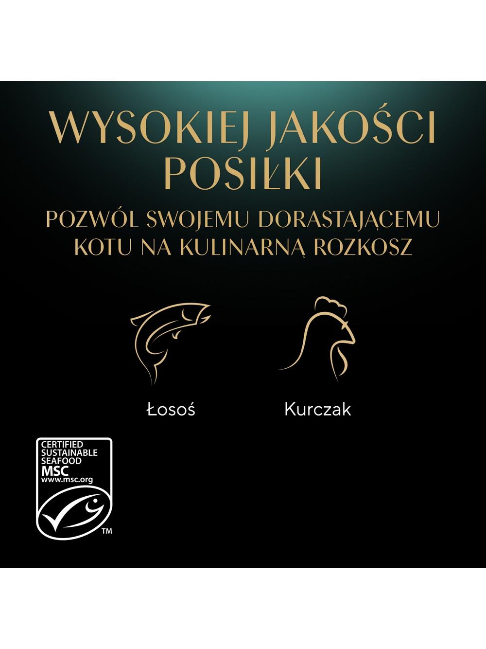 SHEBA Kitten Wybór Smaków saszetki mokra karma pełnoporcjowa dla kociąt, w sosie (kawałki z: łososiem, kurczakiem) 160x85g