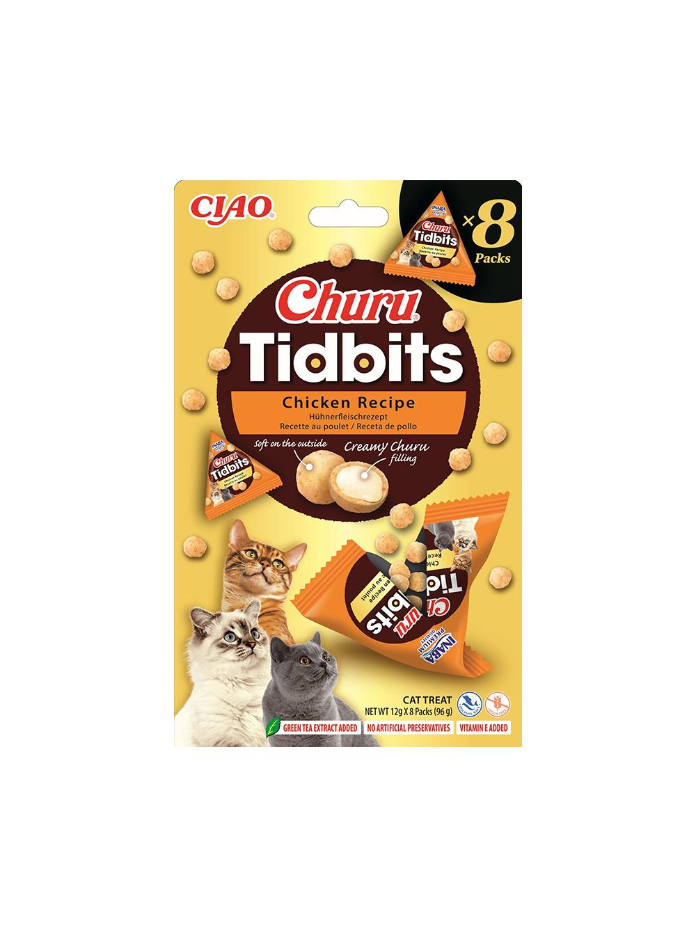 INABA Cat Churu Tidbits - kurczak 8x12g
