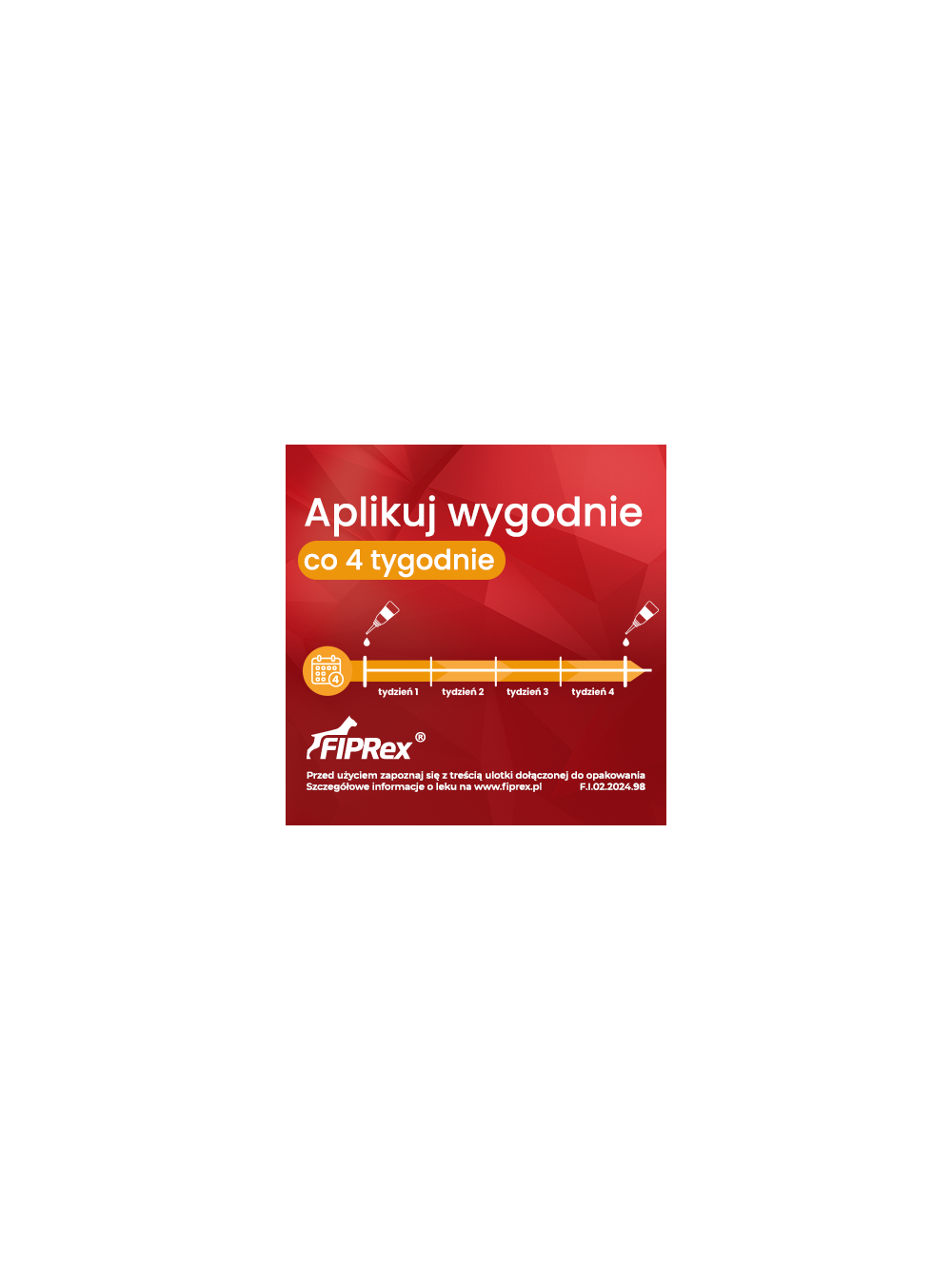 Fiprex XL, 412,5 mg/5,5 ml, roztwór do nakrapiania dla psów