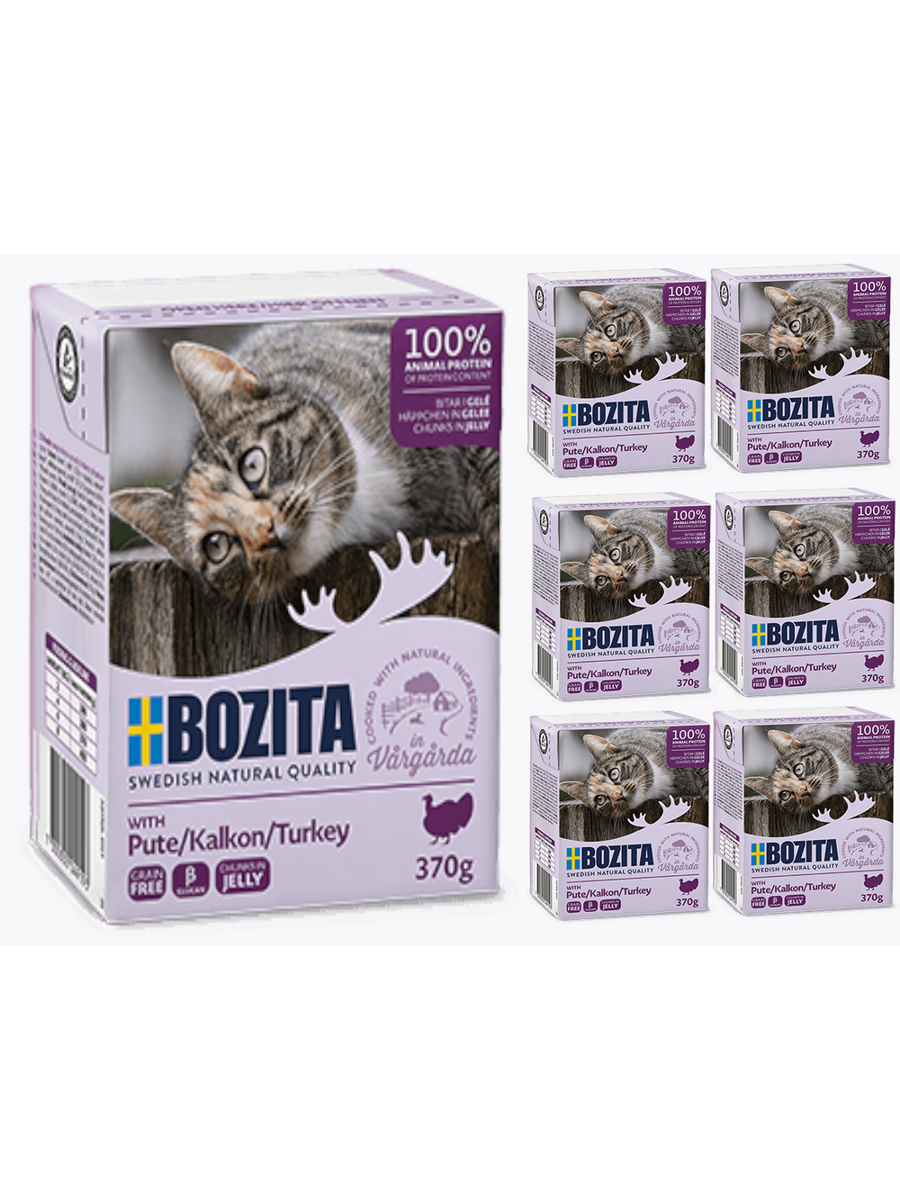 BOZITA Cat Kawałki Indyka W Galaretce 6 x 370g