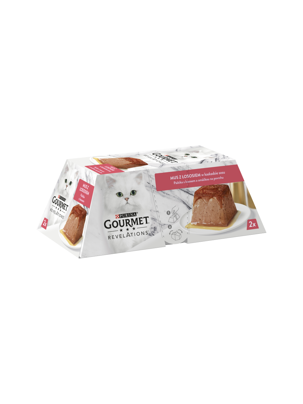 Gourmet Revelations Karma dla kotów mus z łososiem 12x(2x57g)