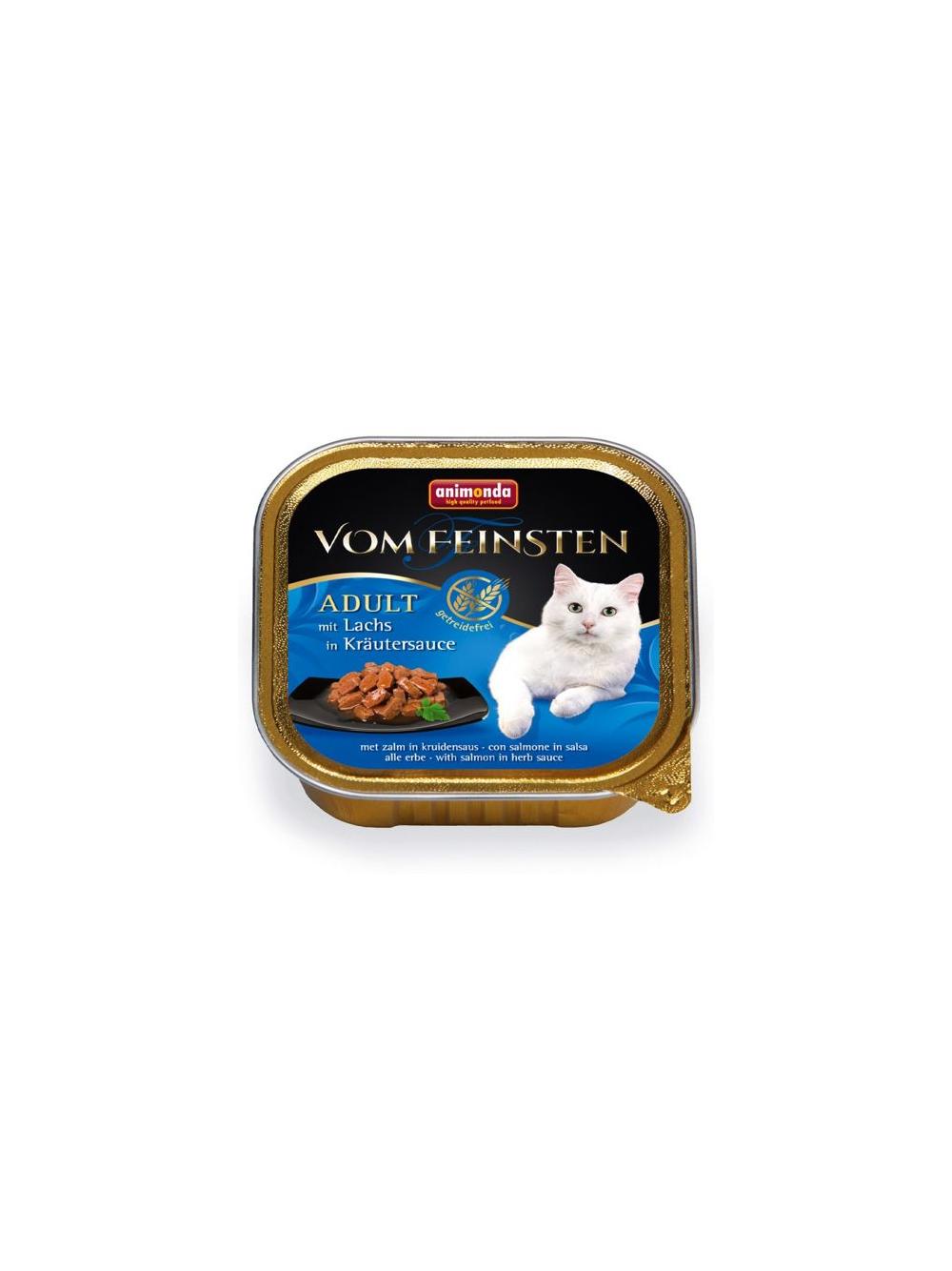 ANIMONDA Cat Vom Feinsten adult NoGrain Łosoś w sosie ziołowym 32x100g SUPER CENA