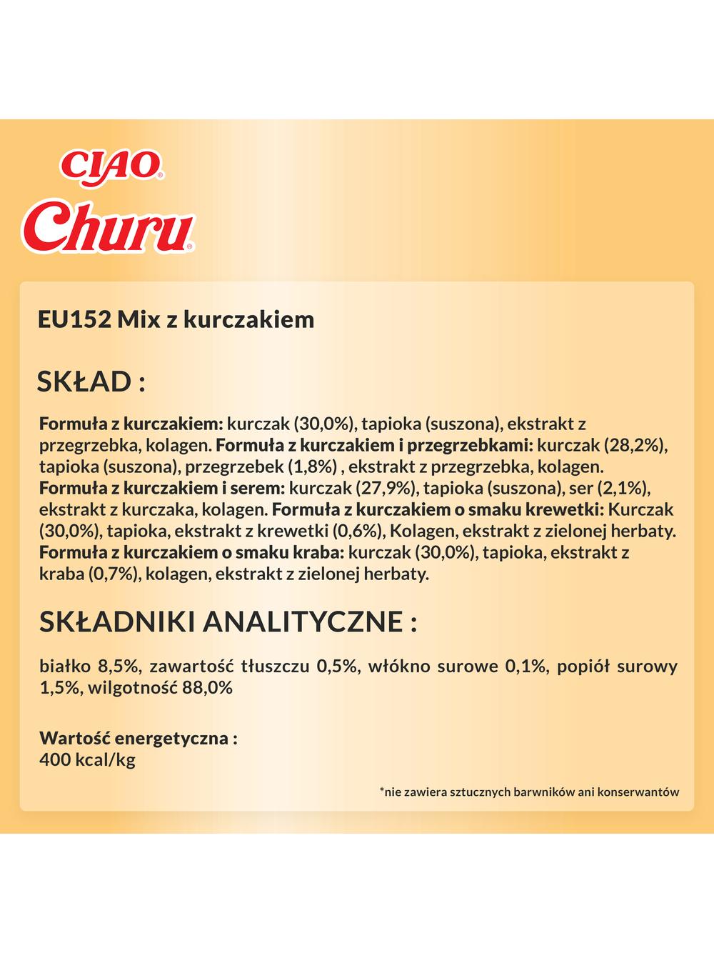 INABA  Churu Diet  dla kota - mix z kurczakiem 50x14g